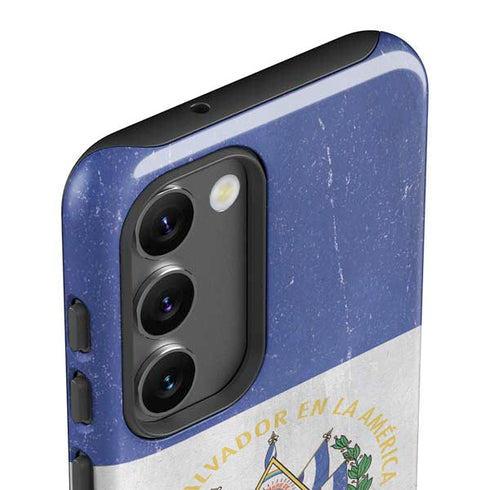 El Salvador Flag Distressed Galaxy S23 Pro Case